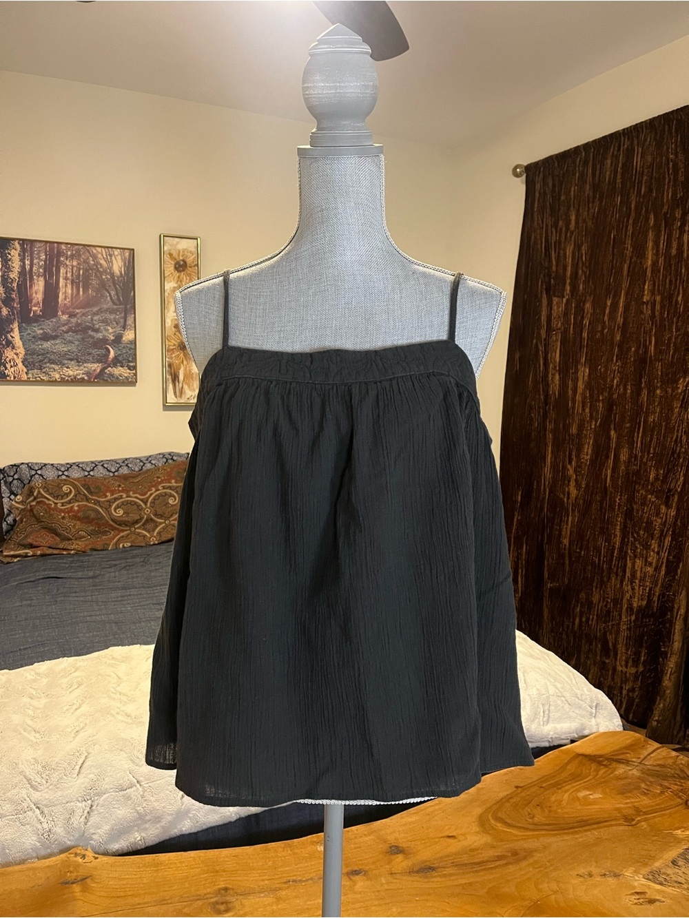Embroidered Cotton Gauze Festival Boho Beachy Cami by H&M Sz Medium